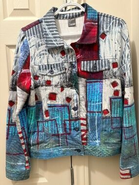 Simply Art by Dolcezza sz S (like a 6) Women's jacket multicolour long sleeves